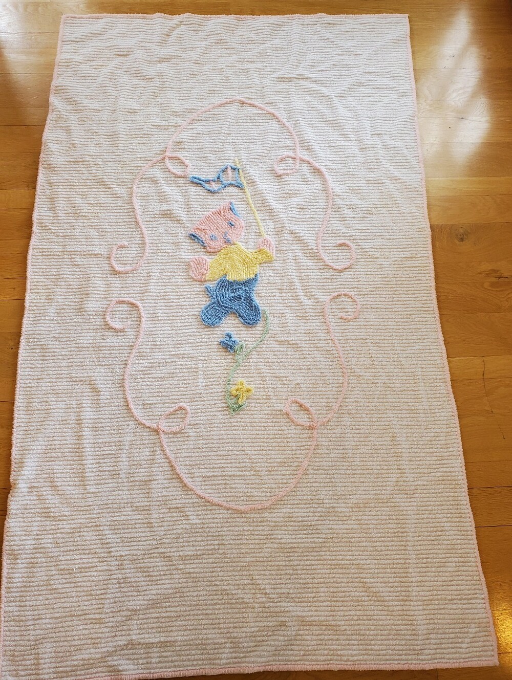Vintage Chenile Baby Blanket